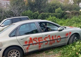 Vandalizan el coche del presunto asesino machista de Benalmádena