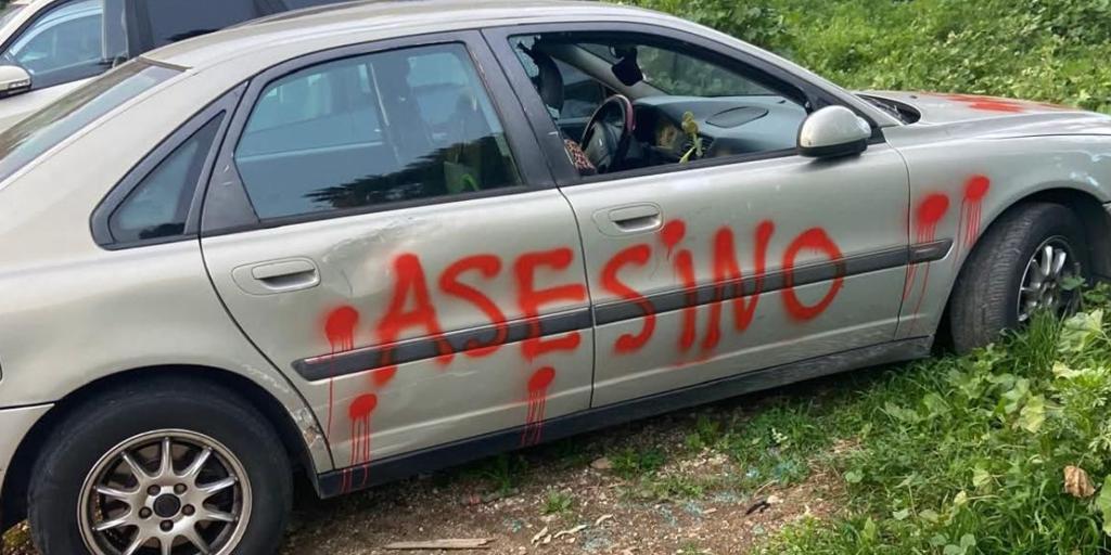 Vandalizan el coche del presunto asesino machista de Benalmádena