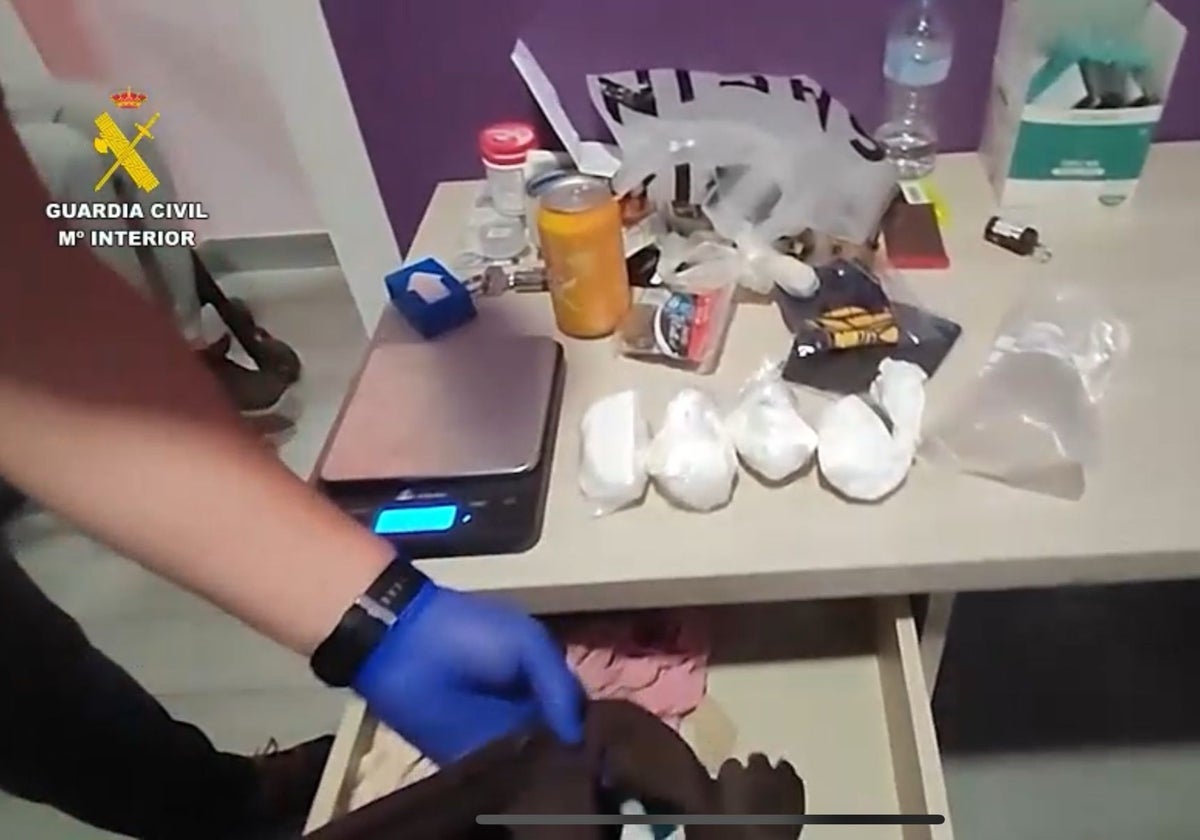 Algunas de las drogas incautadas en los registros