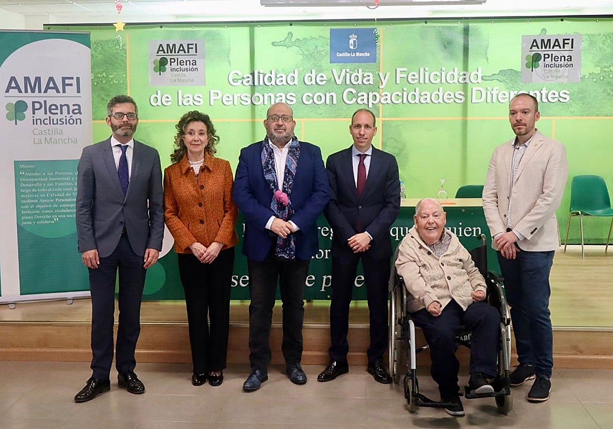 Arribas y Arias con el director de Plena Inclusión y la presidenta de Amafi