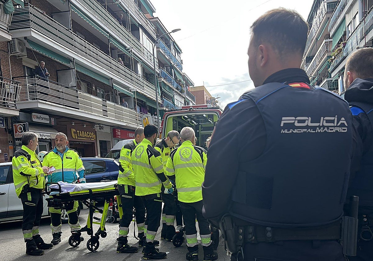 Los servicios de emergencias, esta tarde, en el lugar del suceso
