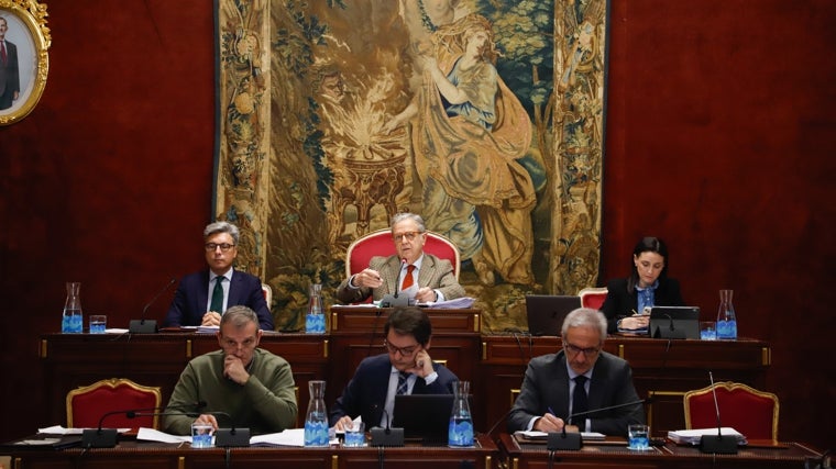 El presidente de la Institución provincial, durante la sesión plenaria