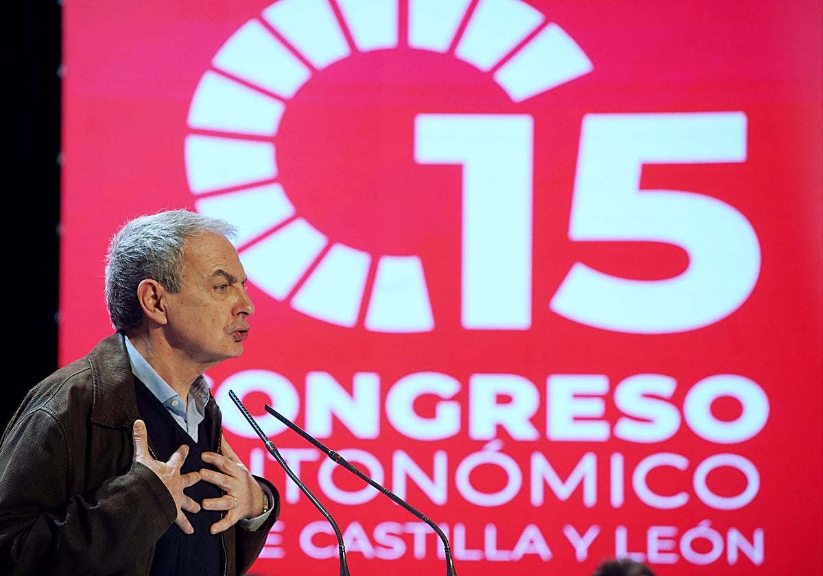 Intervención del expresidente José Luis Rodríguez Zapatero en el congreso autonómico del PSCL en Palencia