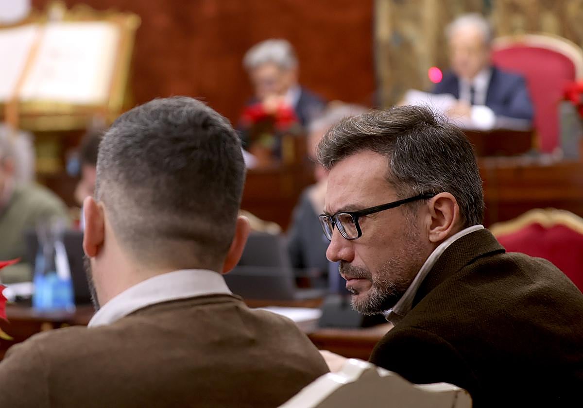 José Antonio Romero, durante un Pleno de la Diputación en la que es portavoz del PSOE