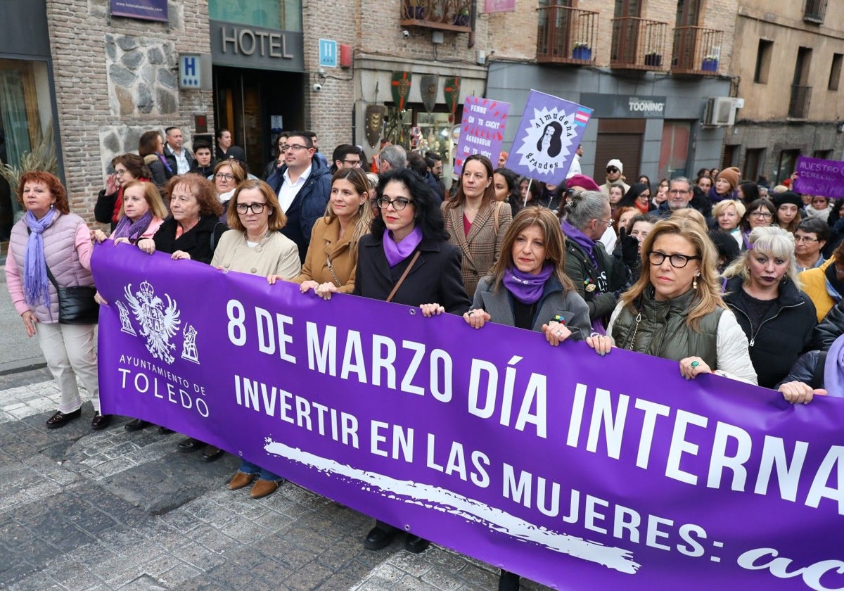 La manifestación del 8M del año pasado, con la concejal Marisol Illescas