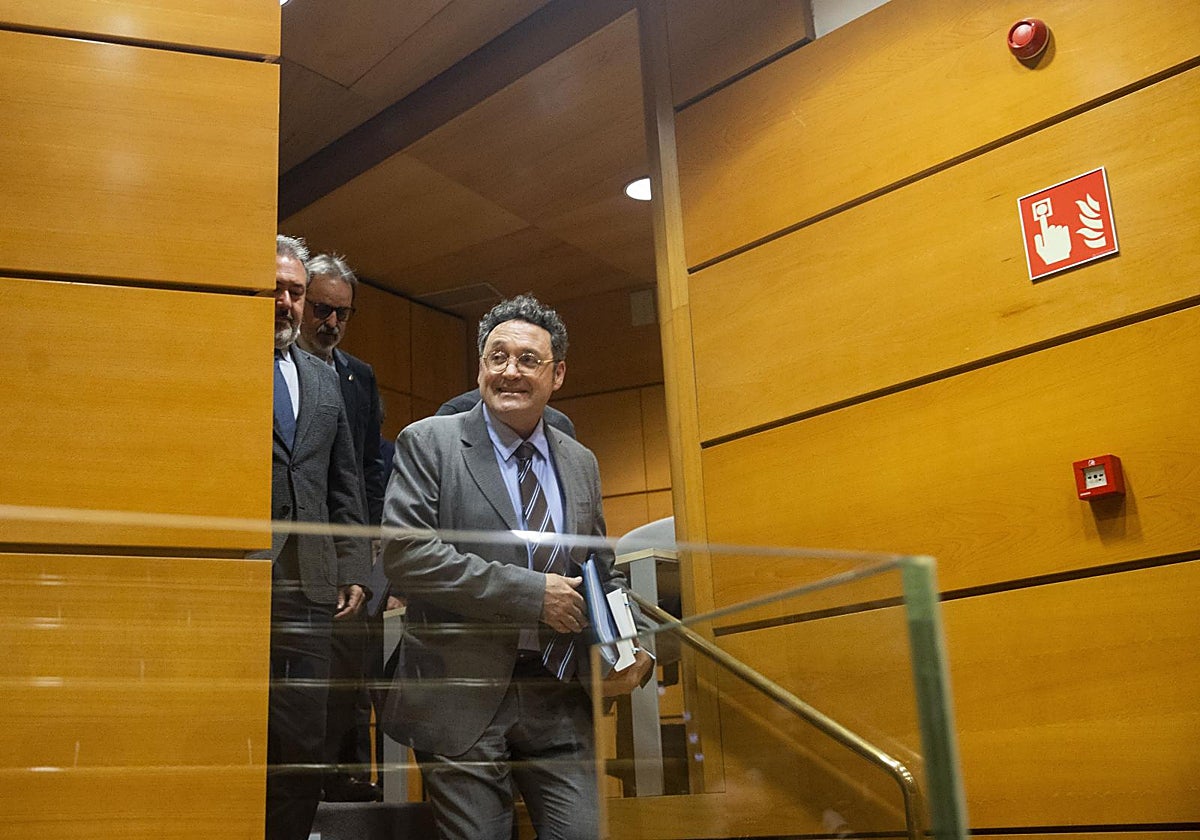 El fiscal general del Estado, Álvaro García Ortiz, en la Comisión de Justicia del Senado, el pasado 18 de febrero