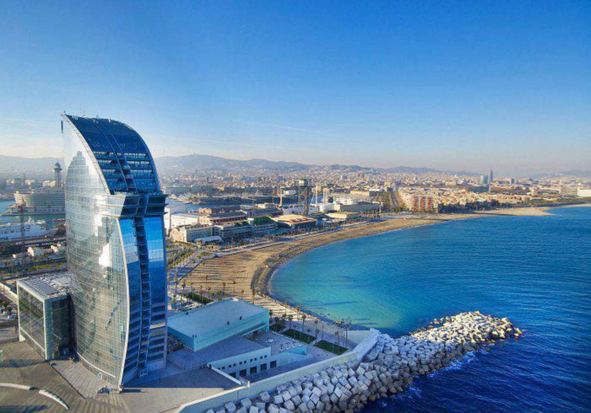 Vista del Hotel W, en Barcelona