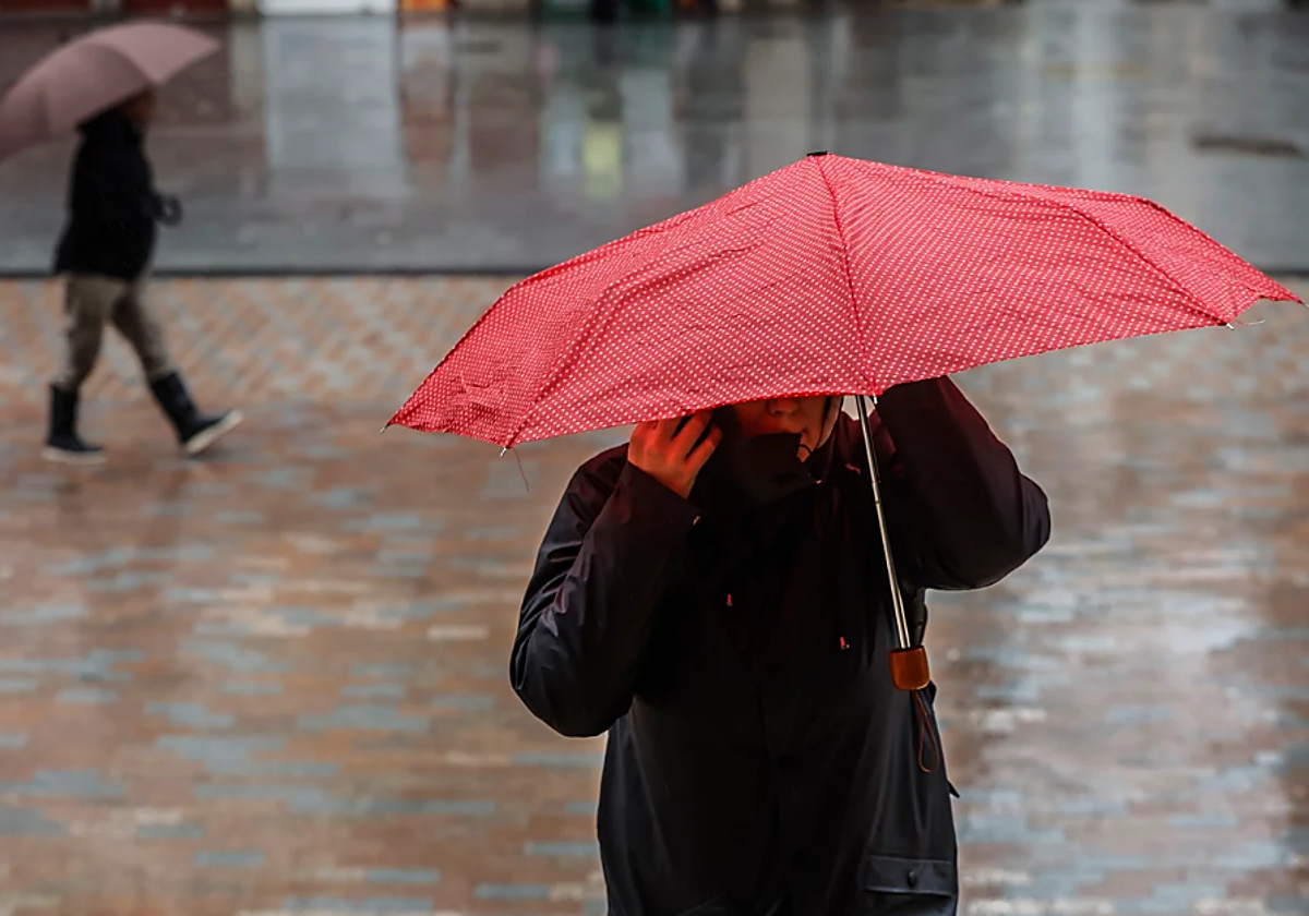 Imagen de archivo de un día lluvioso en la ciudad de Valencia