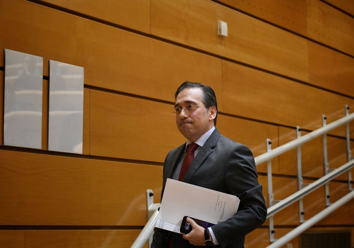 El ministro de Asuntos Exteriores, José Manuel Albares, la semana pasada en el Senado