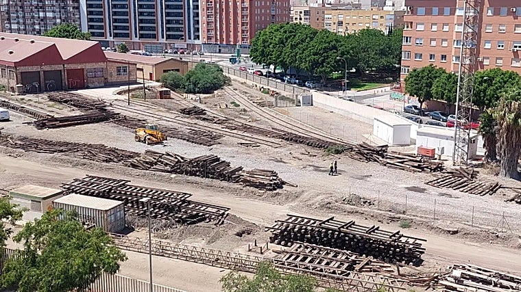 Trabajos de la segunda fase del soterramiento del AVE en Almería