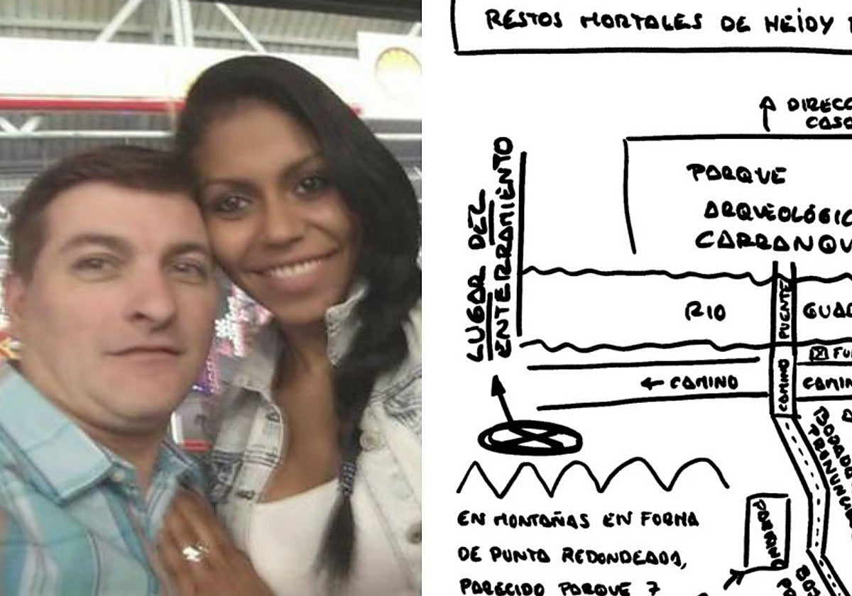 César Román, conocido como 'el rey del cachopo', junto a su pareja Heidi