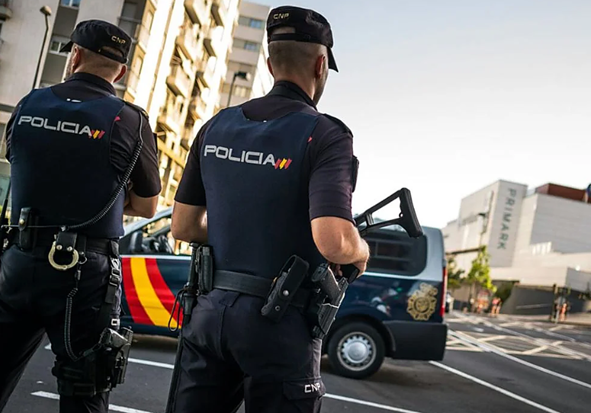 Agentes de la Policía Nacional en Santa Cruz de Tenerife en foto de archivo