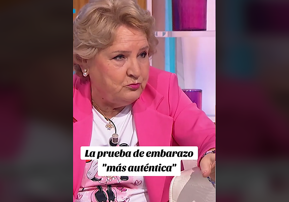 La invitada en uno de los momentos del programa