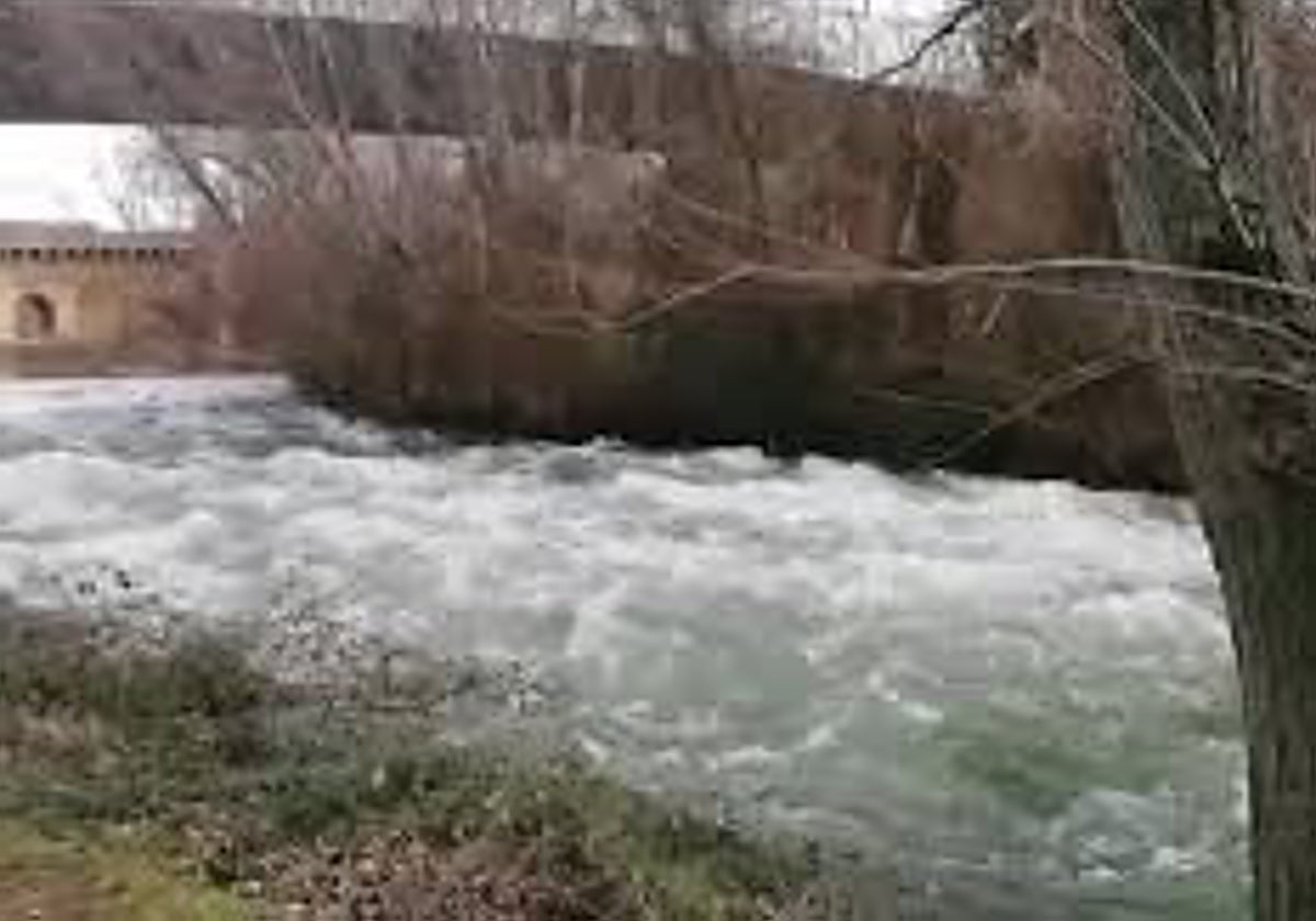 La crecida del río Henares a su paso por Guadalajara obliga a cerrar el acceso al parque fluvial