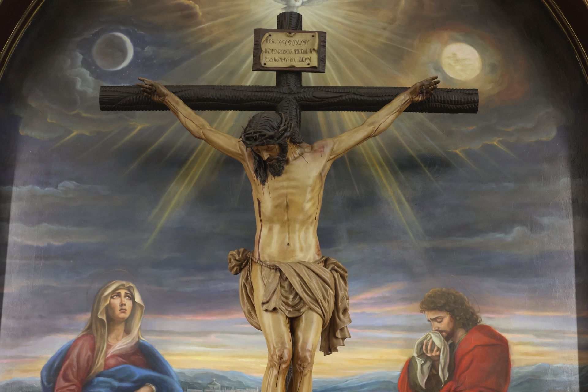 La bendición de la obra pictórica de Rafael Castejón para el Cristo de la Confianza de Córdoba, en imágenes