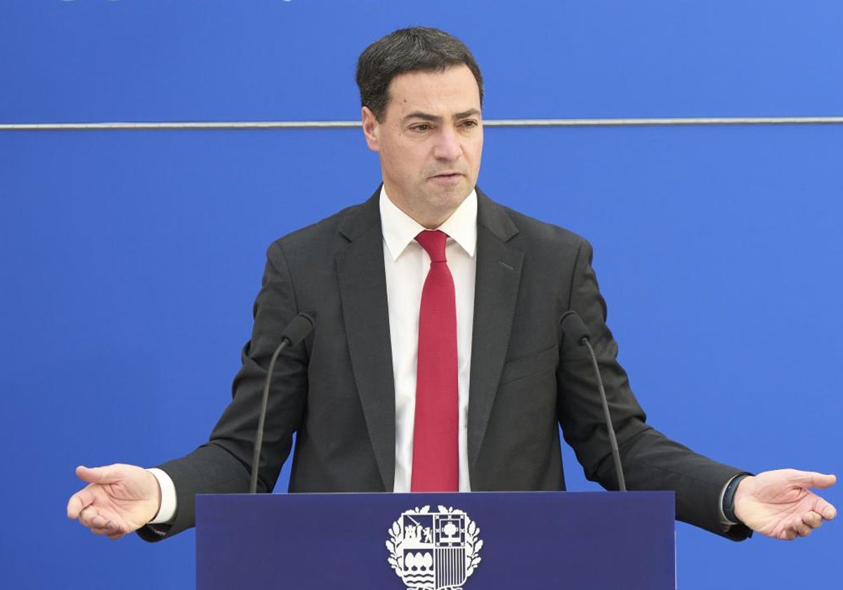 El lendakari Imanol Pradales interviene en la sede del Gobierno vasco