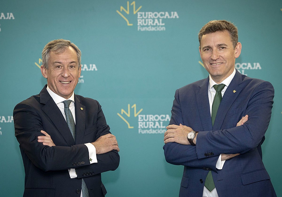 El director general y el presidente de Eurocaja Rural