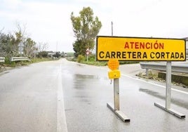 Imagen de una carretera cortada