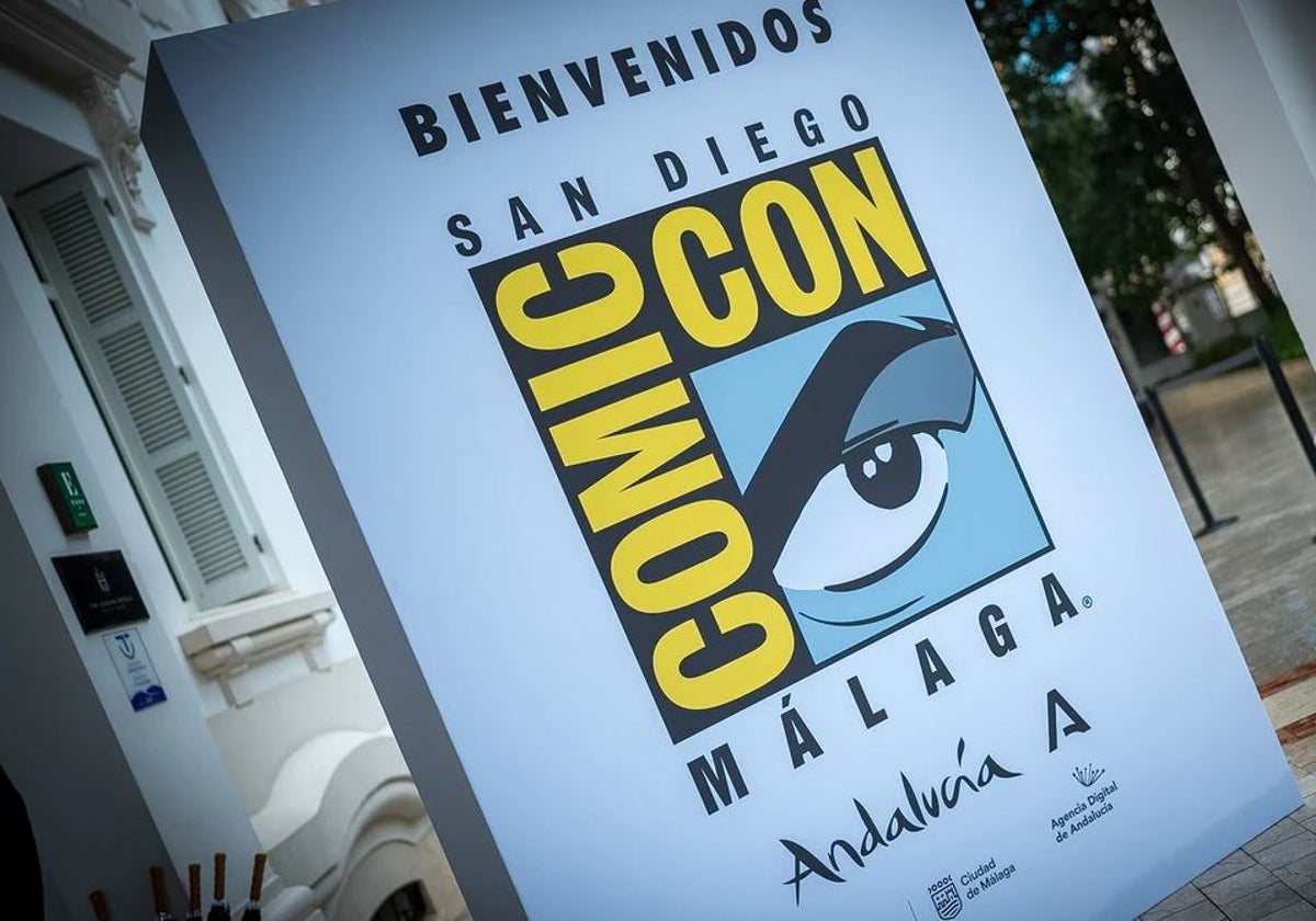 Cartel anunciando el Comic Con en Málaga