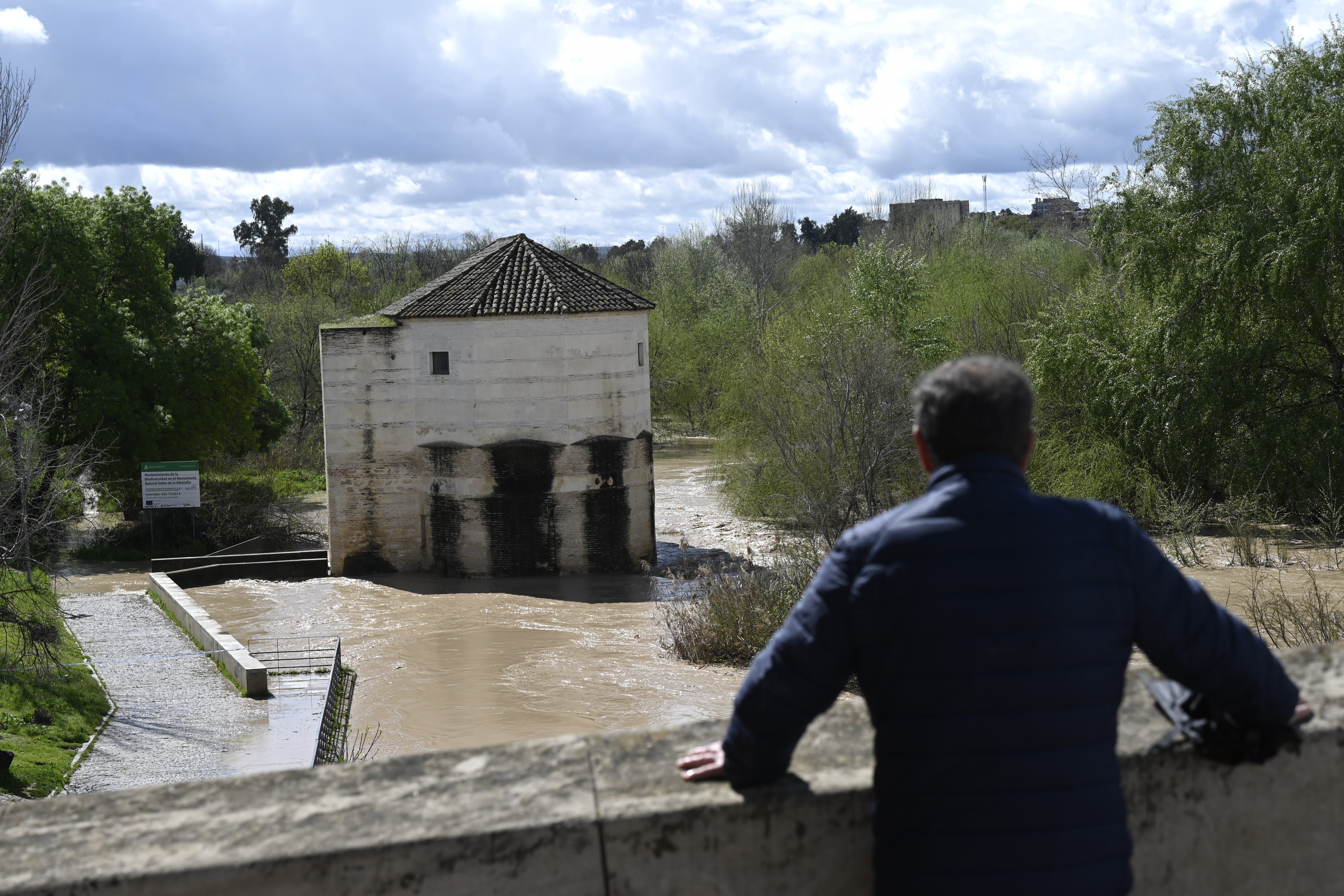 La inquietante crecida del río Guadalquivir a su paso por Córdoba, en imágenes