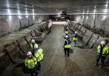 El canal que ideó Felipe II para llegar a Lisboa aflora en las obras de la línea 11 de Metro