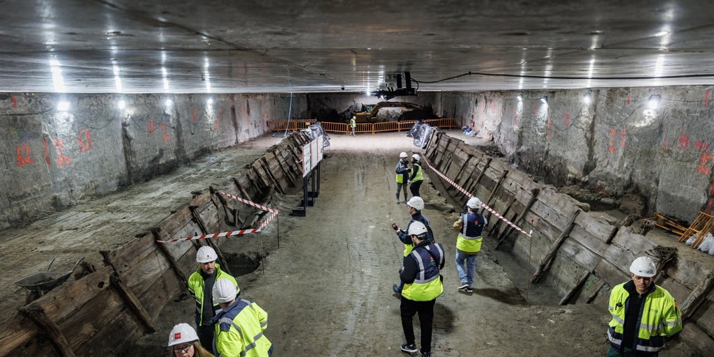 El canal que ideó Felipe II para llegar a Lisboa aflora en las obras de la línea 11 de Metro