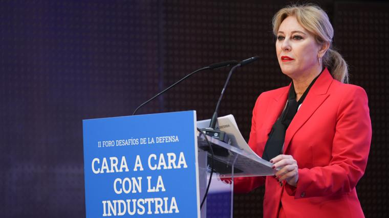 Carolina España, este miércoles en el foro Desafíos de la Defensa, que se celebra en Córdoba