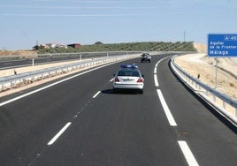 Autovía A-45 a su paso por Aguilar de la Frontera en Córdoba