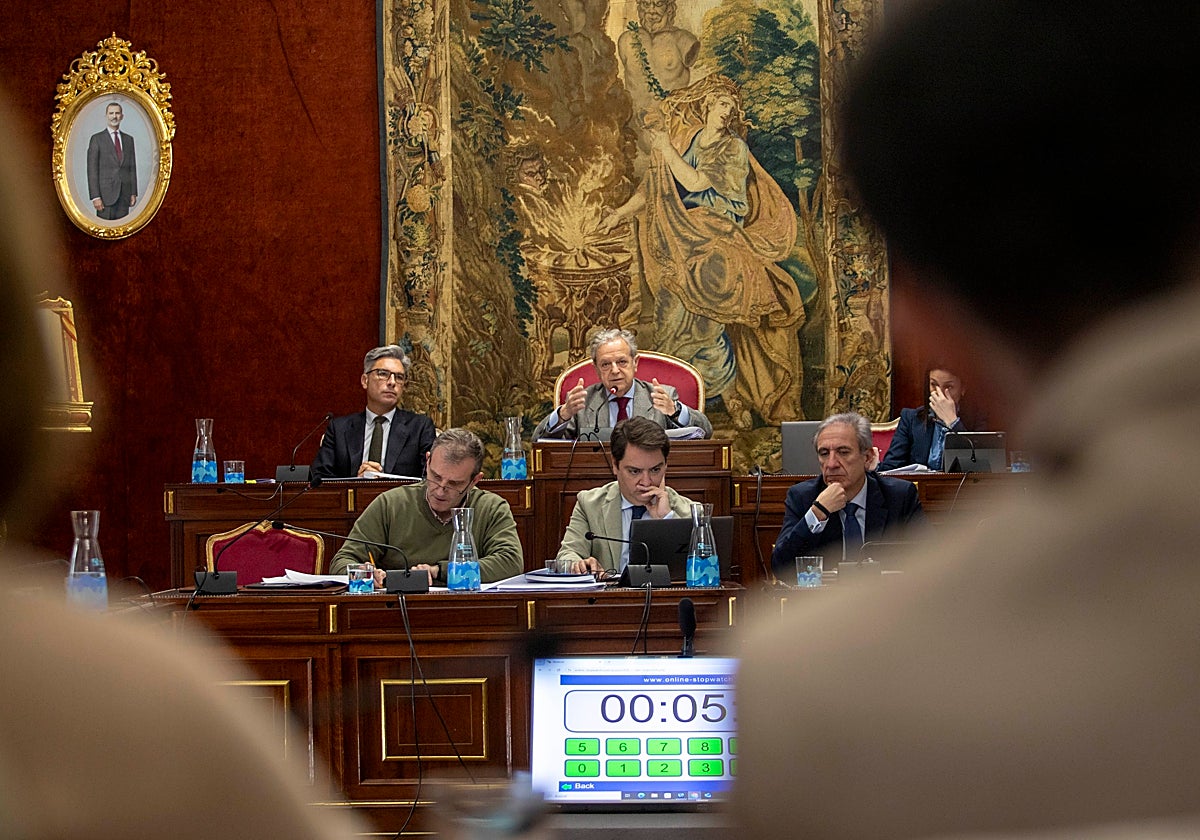 El presidente de la Institución provincial, Salvador Fuentes, en el uso de la palabra