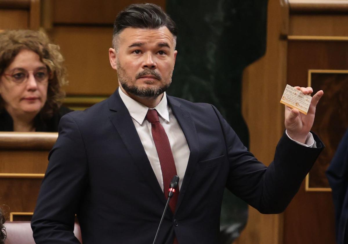 Gabriel Rufián, en el Congreso de los Diputados