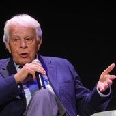 Felipe González, durante el coloquio de las jornadas de Cesur