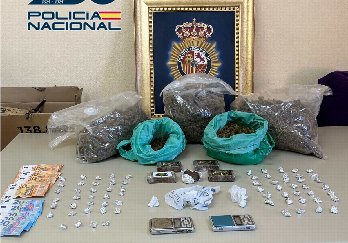 Se encontró cocaína, marihuana y hachís