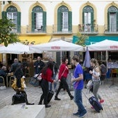 Turistas por el centro de Málaga