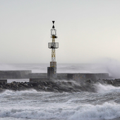 Una imagen del temporal en la costa