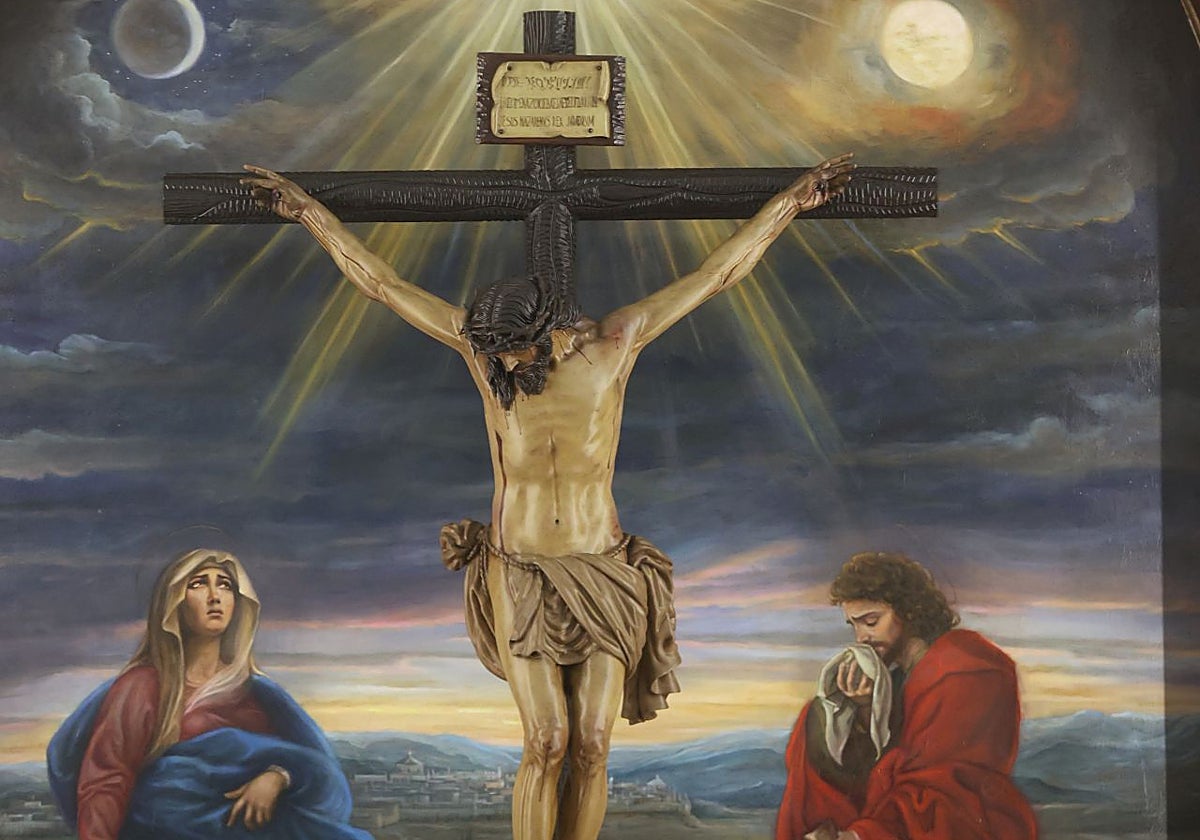 El Cristo de la Confianza, el día de la bendición de su pintura mural en la Inmaculada