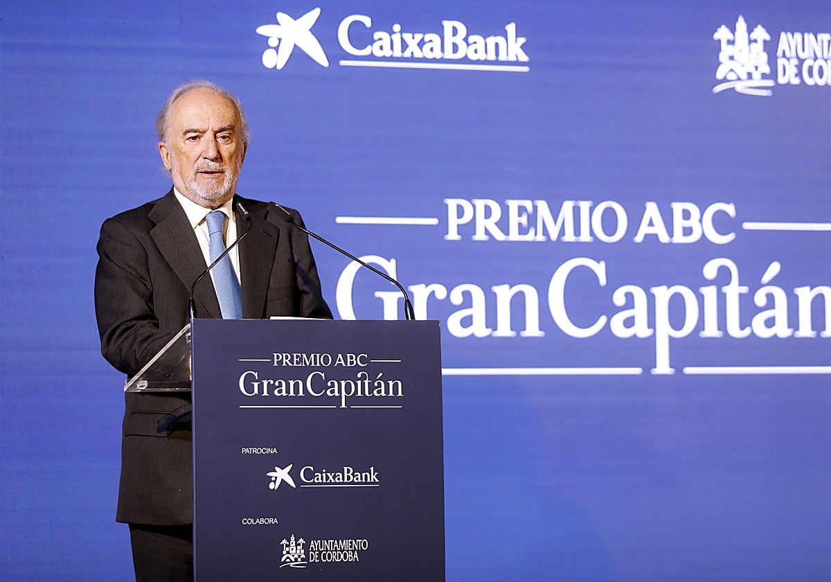 Santiago Muñoz Machado, en la entrega del premio Gran Capitán, de ABC Córdoba