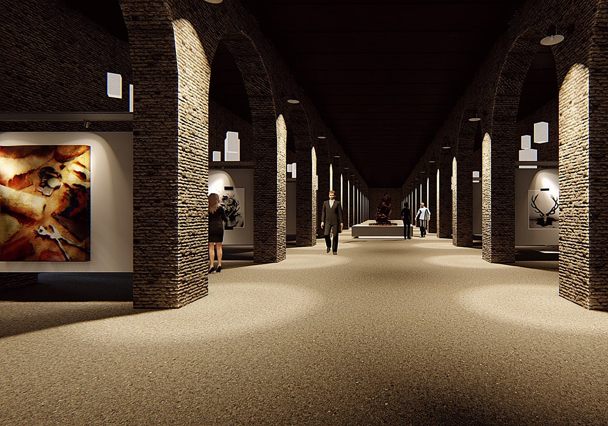 Primera infografía difundida sobre el futuro estado de la Sala Museística de Caballerizas Reales