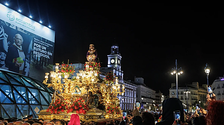 El Cristo de los Gitanos, el año pasado, a su paso por Sol