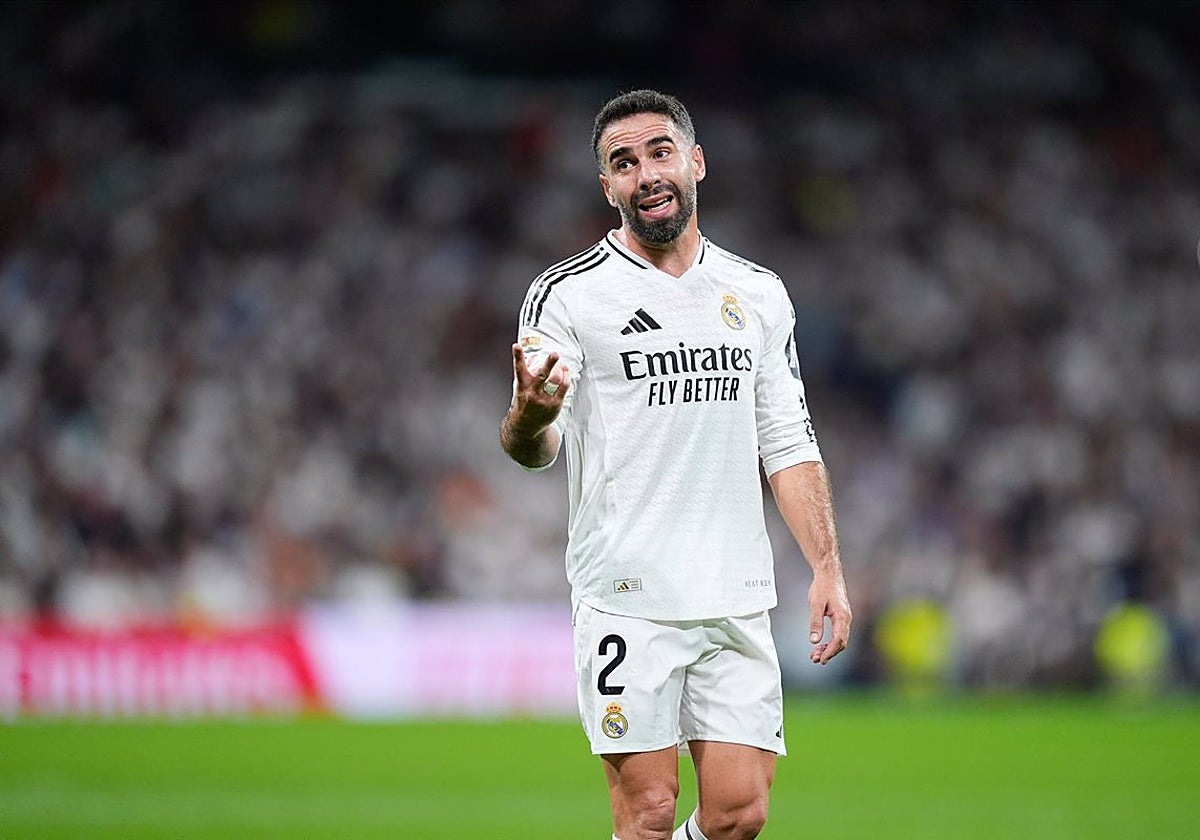 El futbolista Dani Carvajal durante un encuentro deportivo
