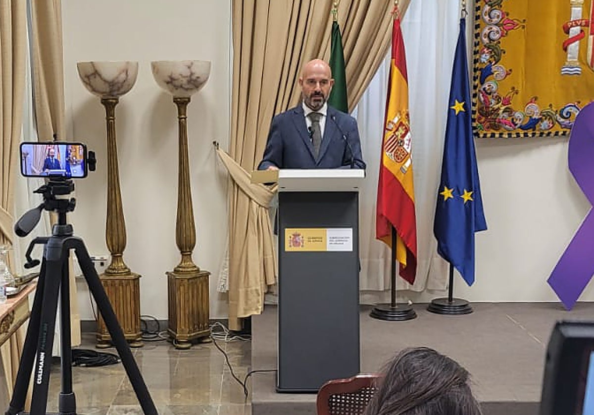 Imagen del subdelegado del Gobierno en Málaga este viernes