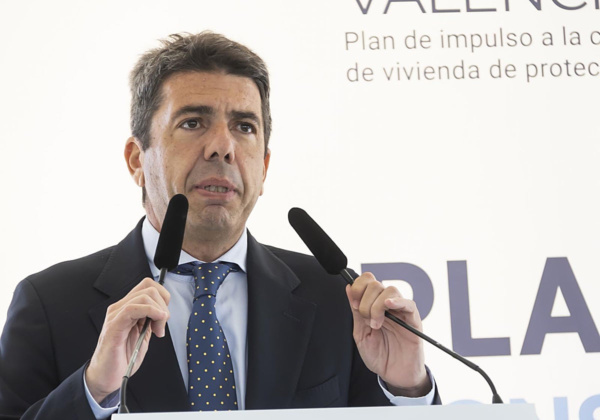 Imagen de archivo del presidente de la Generalitat Valenciana, Carlos Mazón