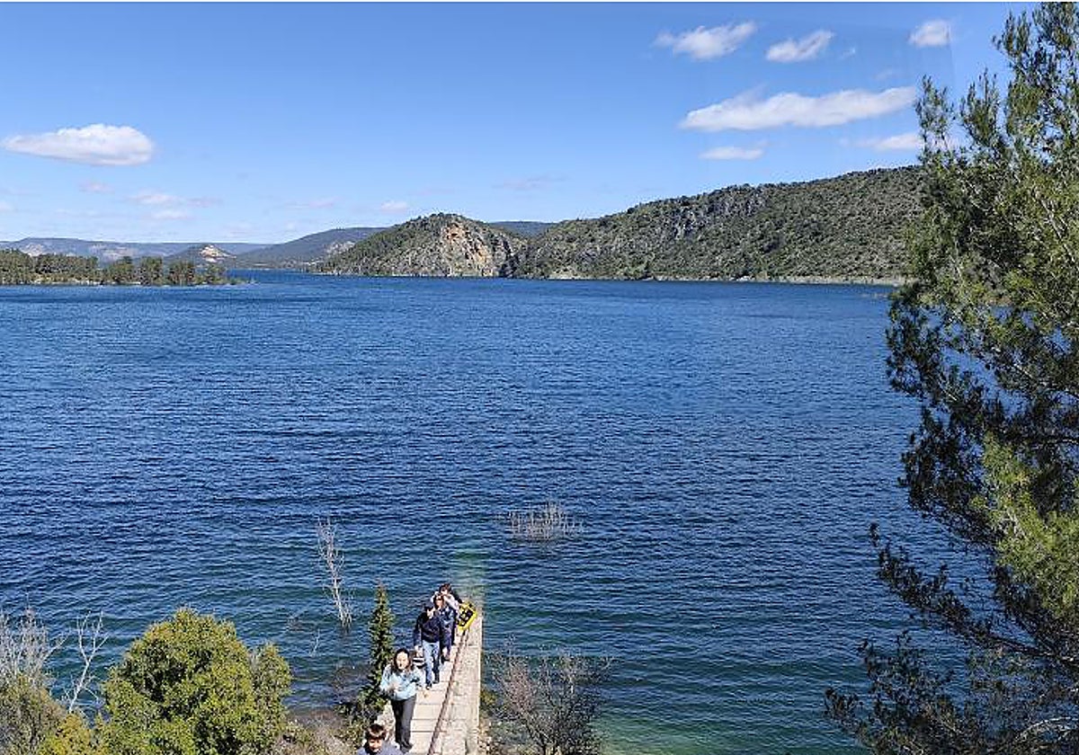 Imagen captada el pasado fin de semana en el embalse de Entrepeñas, al 86% de su capacidad