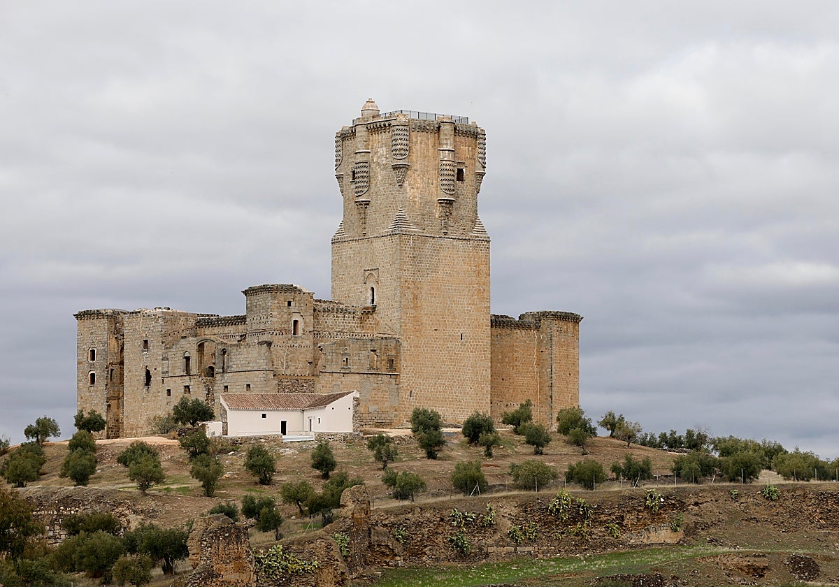 Vista panorámica del castillo de Belalcázar