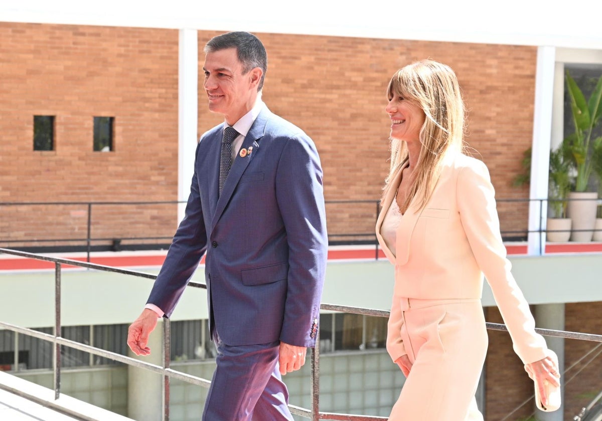 El presidente de Gobierno, Pedro Sánchez, y su mujer, Begoña Gómez, en 2024