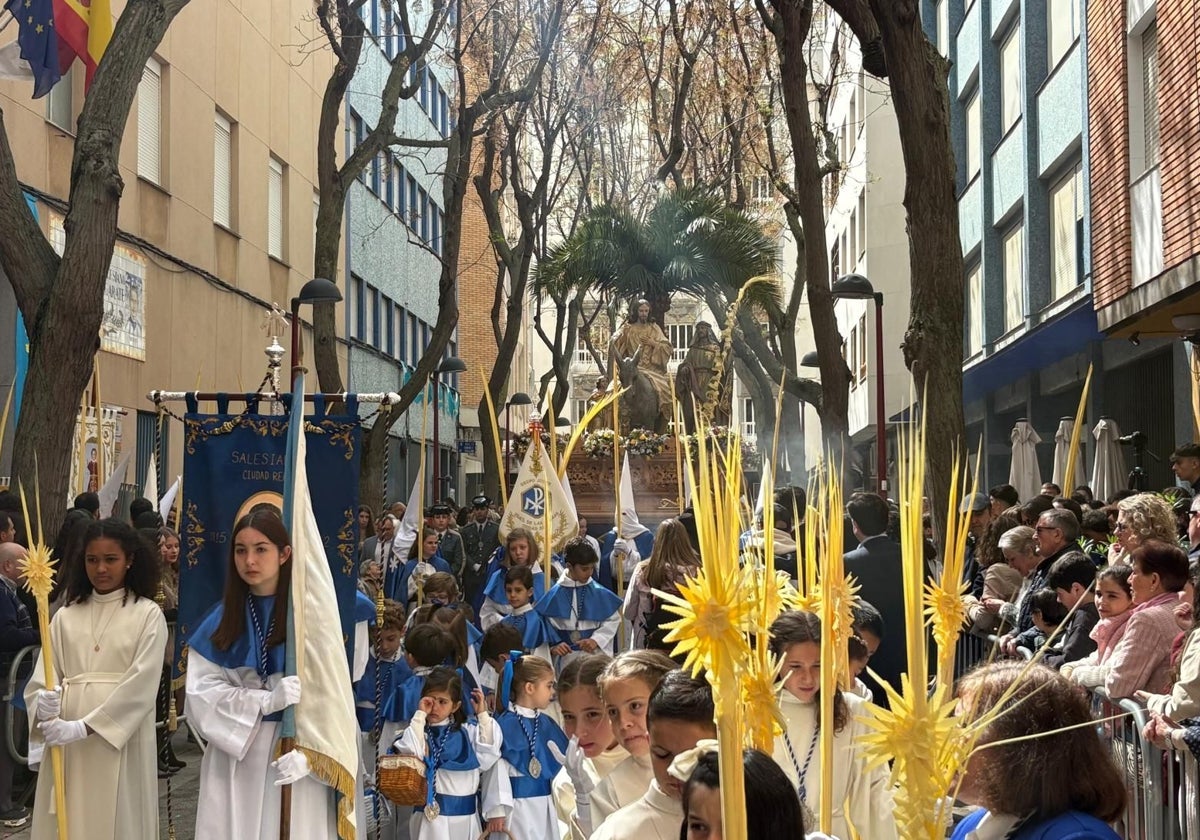 Procesión de las palmas con la Entrada Triunfal de Jesús en Jerusalén