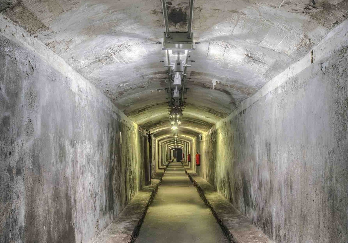Pasillo de los refugios de la Guerra Civil en Almería