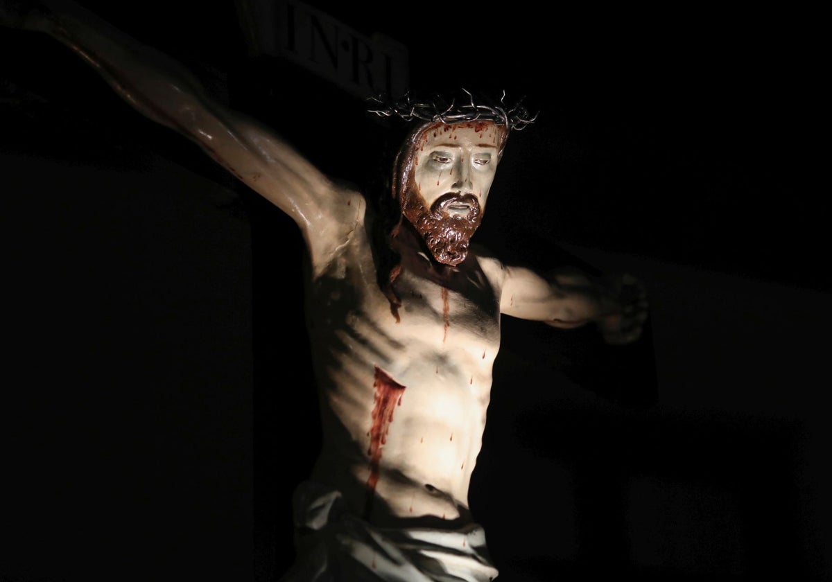 Primer plano del Cristo de la Esperanza