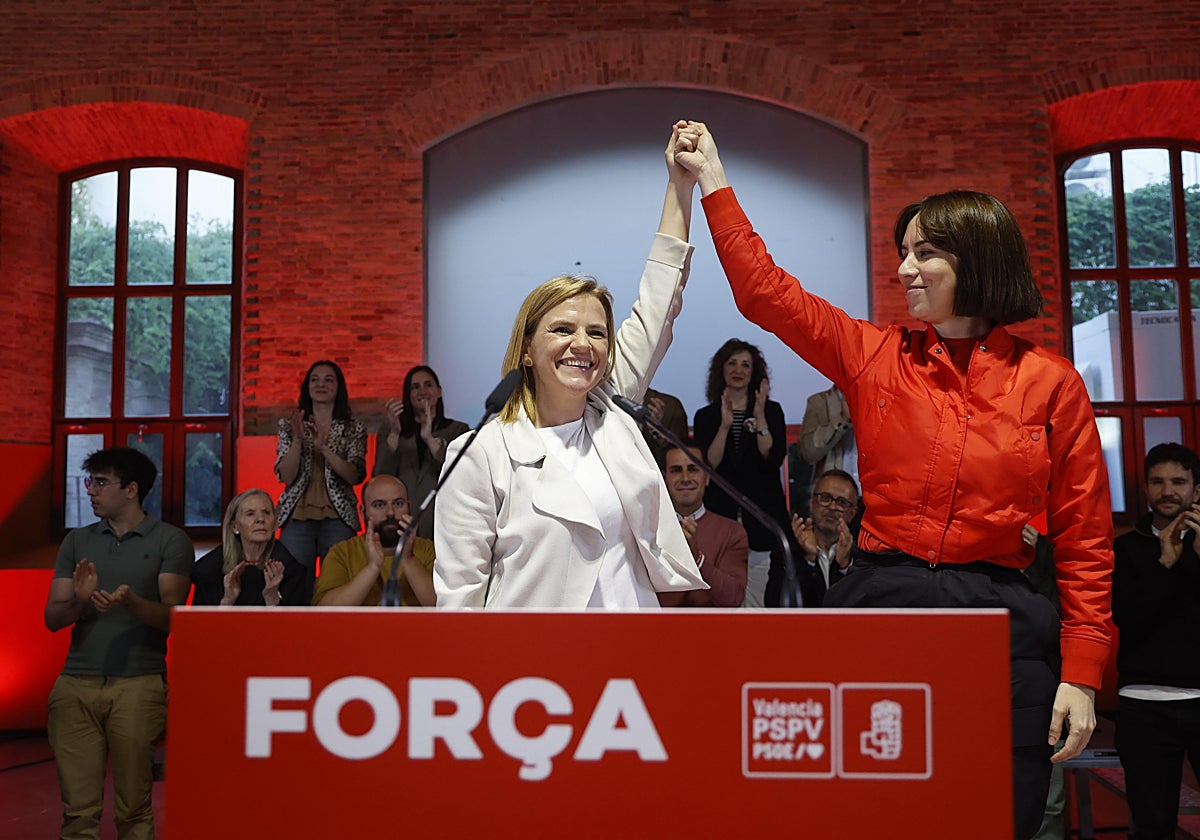 Imagen de las socialistas Pilar Bernabé y Diana Morant