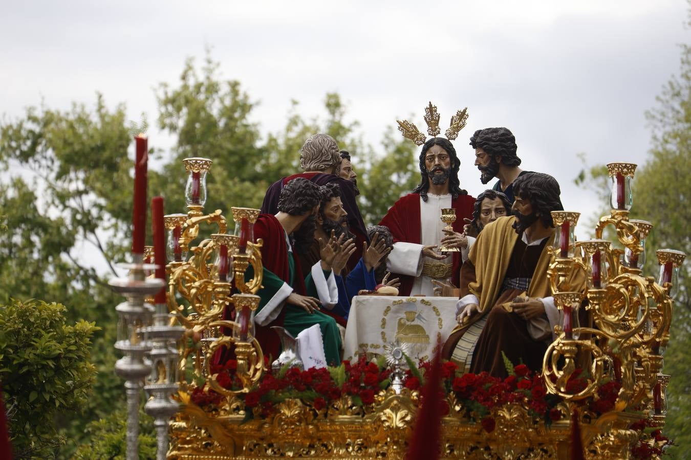 Las imágenes de la hermandad de la Sagrada Cena en el Jueves Santo de Córdoba