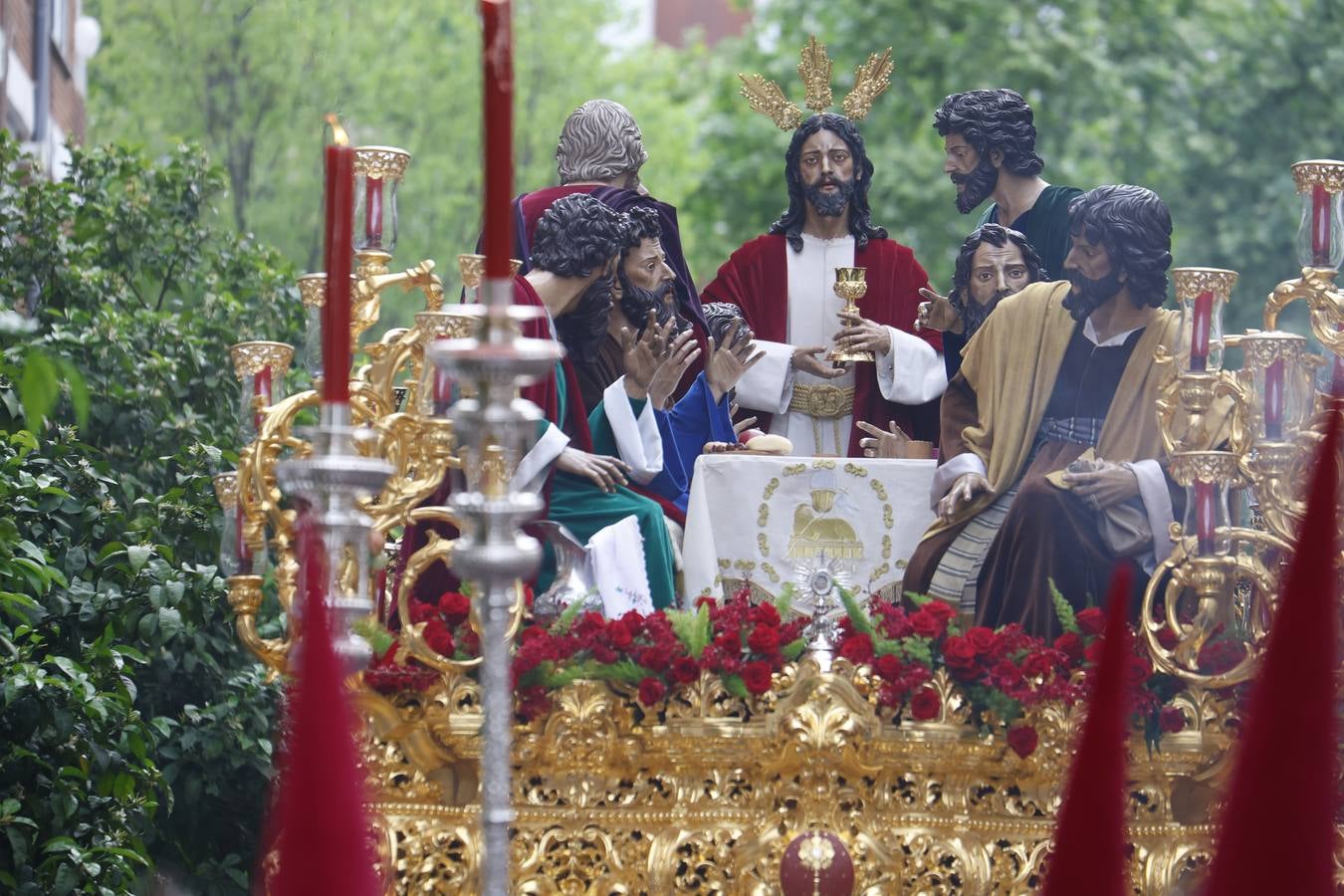 Las imágenes de la hermandad de la Sagrada Cena en el Jueves Santo de Córdoba
